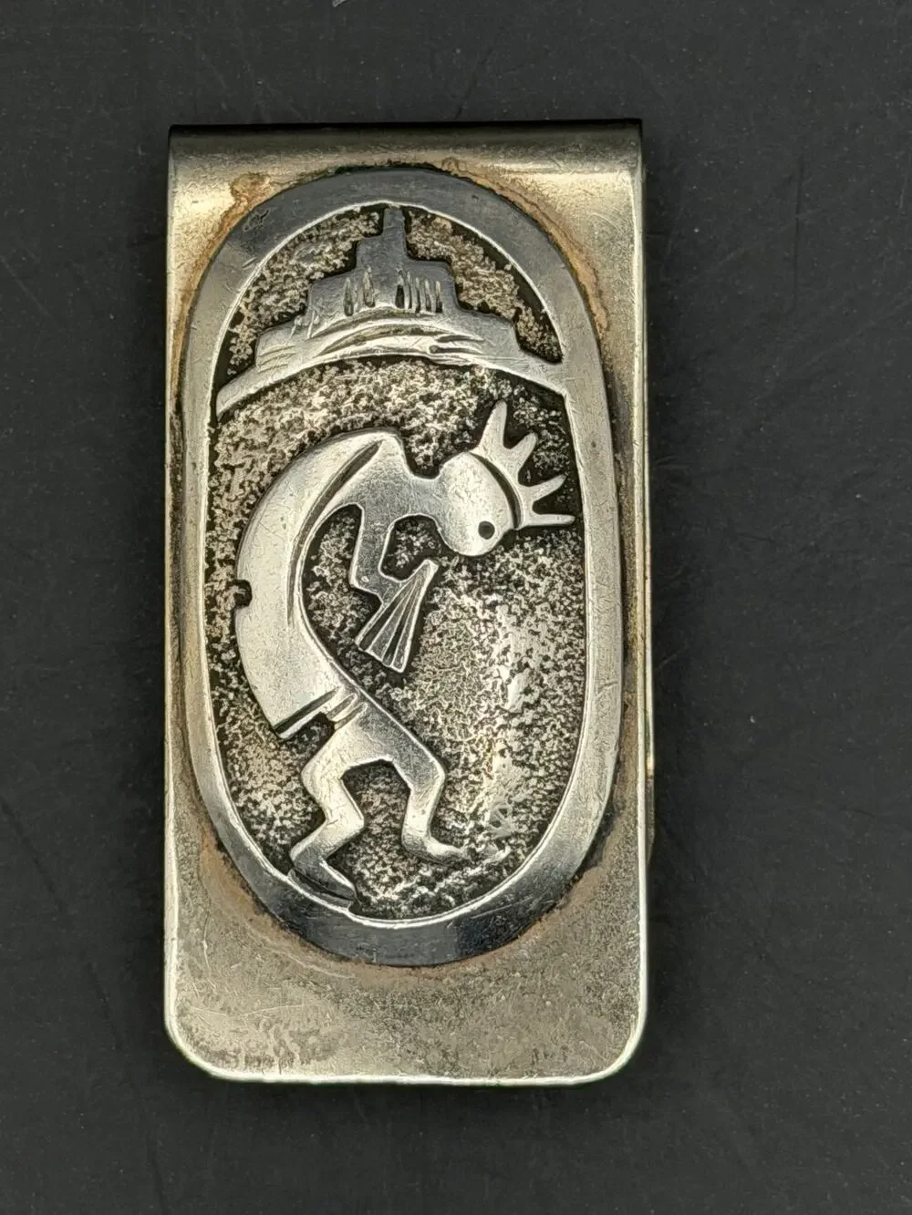Vintage Navajo Sterling Silver Kokopelli Money Clip